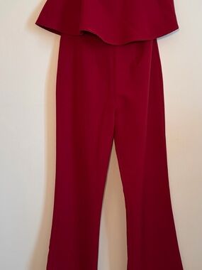 Socialite Deep Wine Wide-Leg Jumpsuit